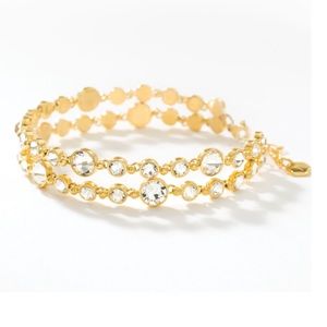 NIB Touchstone Crystal Glam Bracelet, Golden